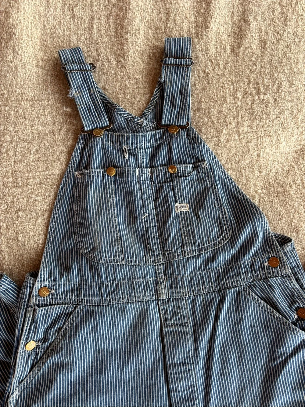 Vintage Lee Engineer Striped Bibs